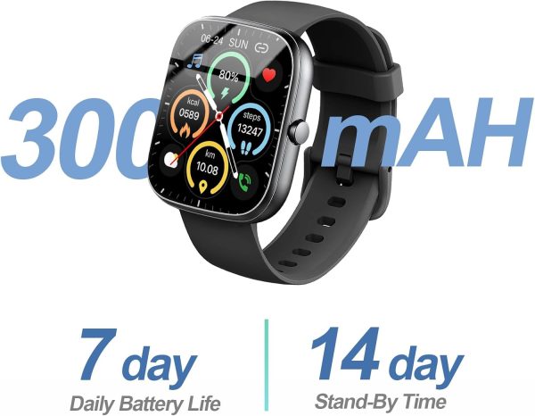 Smart Watch, 1.91" HD Screen Smartwatch for Men Women(Answer/Make Call), Fitness Watch with Heart Rate/Sleep Monitor/Steps Monitor, 110+ Sports Modes, IP68 Waterproof Activity Trackers for Android iOS - Image 6